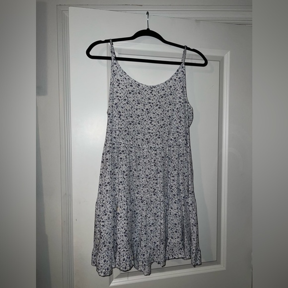 Blue and White Summer Dress - Low Back - Size XS-S - Picture 2 of 4